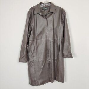 Fairweather Women's Jacket Size XL Brown Leather Vintage Classic Sophisticated